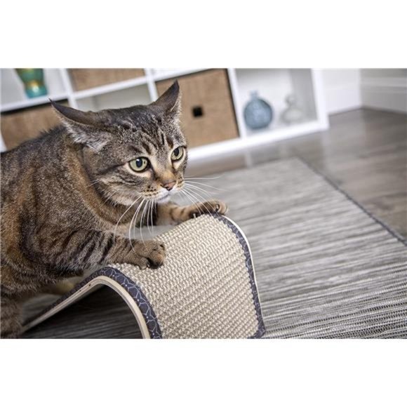 Sisal Angle Cat Scratch Ramp, Includes Catnip - Natural, One Size, Tan - Picture 5 of 7